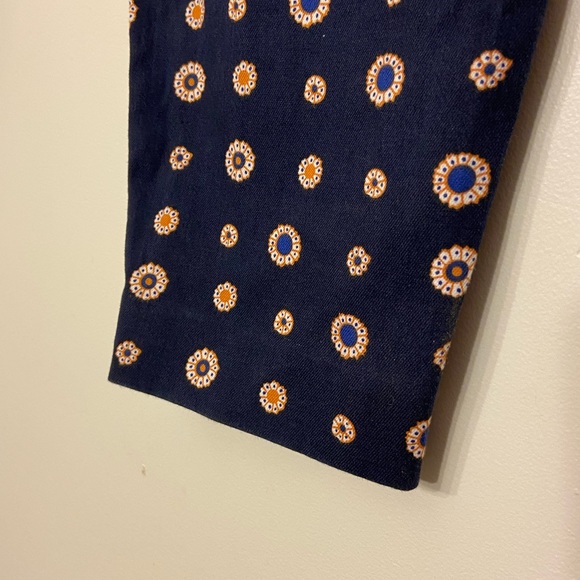 J Crew Minnie Dress Pant Navy Foulard Print Sz 0 - Picture 10 of 11